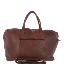 Leather Travel Holdall Brandy : Dylan