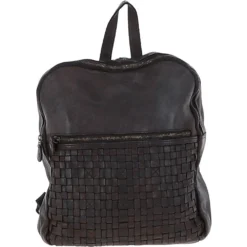 Leather Vintage Wash Backpack Dk Brown: D-74