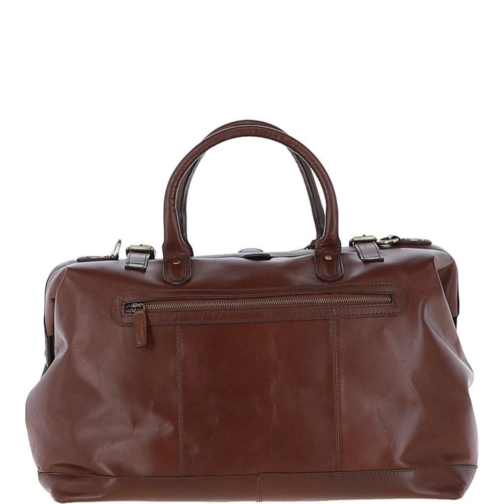 Leather Weekend Holdall Brandy : DR BAG - Image 3