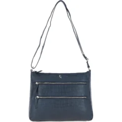 Lxlove Croc Print Leather Shoulder Bag Navy/croc: MC3