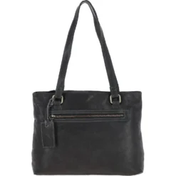 Medium Vintage Leather Handbag Grey: G26