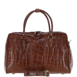 Medium Weekend Leather Holdall Cognac/croc : Harry