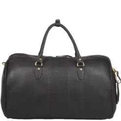 Mens Large Leather Weekend Holdall Brown/tum : Charles