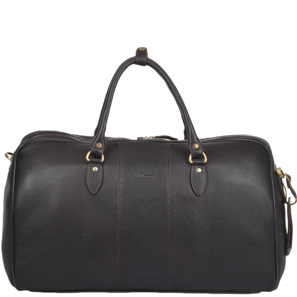 Mens Large Leather Weekend Holdall Brown/tum : Charles