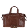Mens Large Travel Holdall Cognac/croc : Paddington