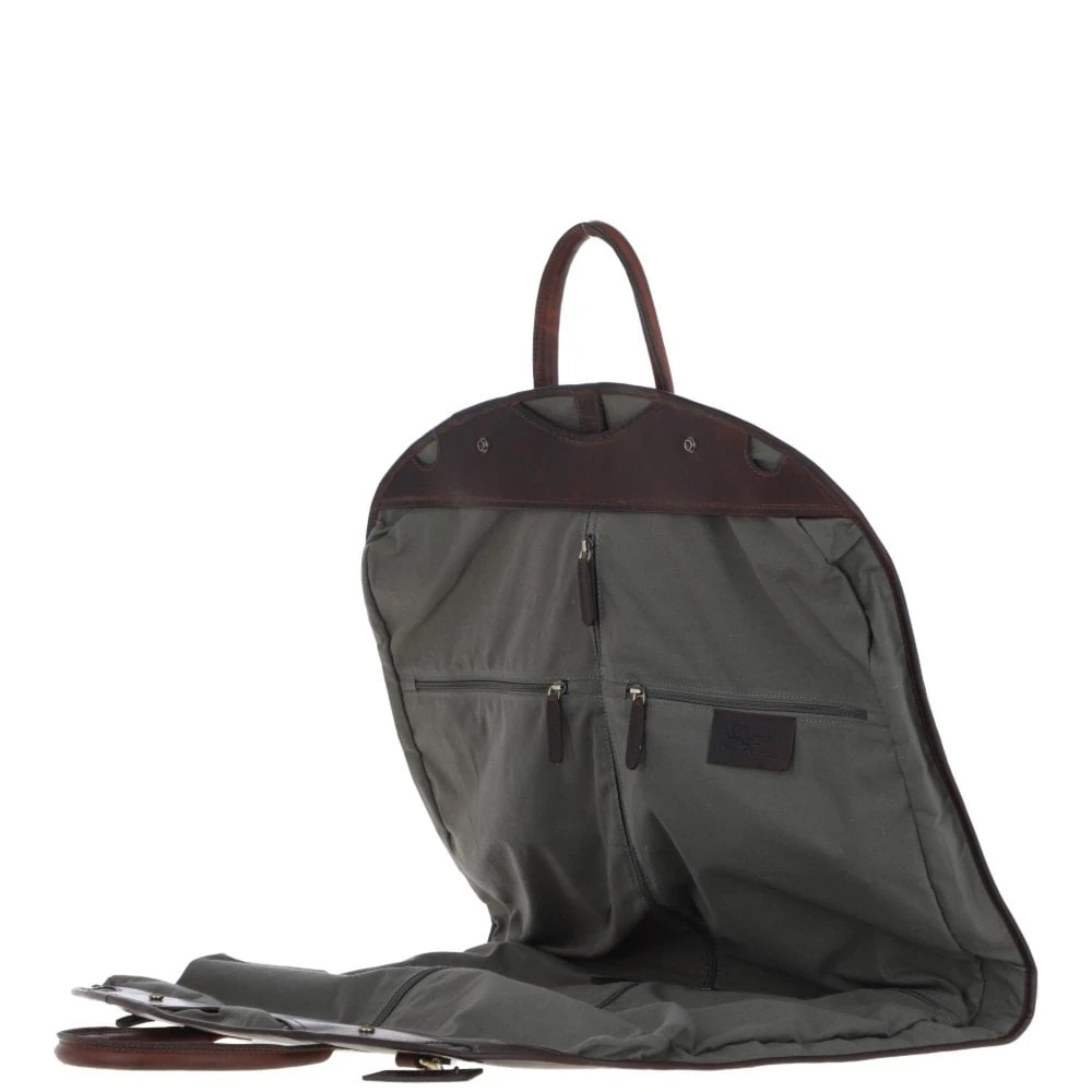 Mens Leather Suit Carrier Brown: K-50 - Image 2