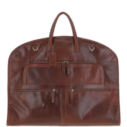 Mens Leather Suit Carrier Tan: K-50