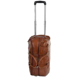 Mens Weekend Leather Travel Holdall Chestnut/vt : Albert