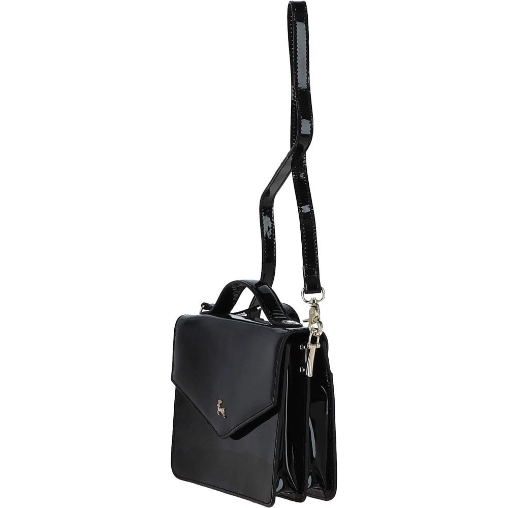 Patent Leather Small Cross Body Bag Black: AW0020 - Image 3