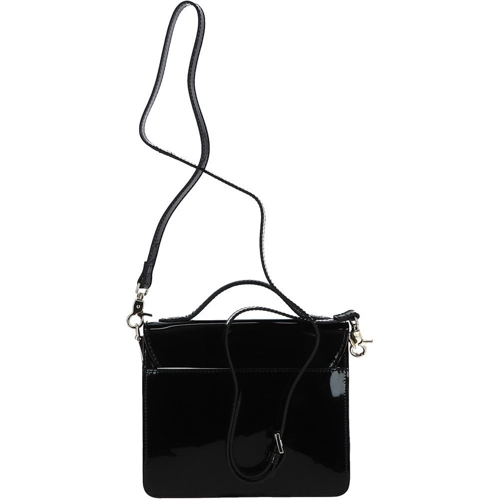 Patent Leather Small Cross Body Bag Black: AW0020 - Image 4