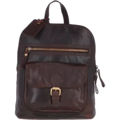 Small Vintage Leather Backpack Brandy – G25