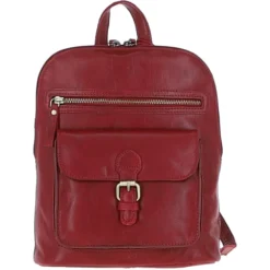 Small Vintage Leather Backpack Red – G25