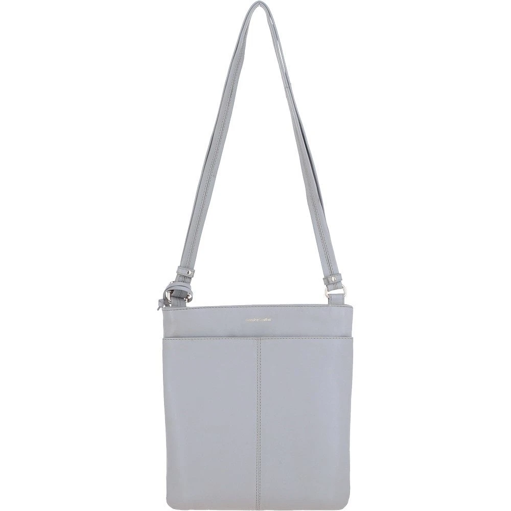 Tab Small Zip Top Leather Cross Body Bag Nude - Image 3