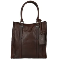 The Bridge Italian Bag Unisex Shopper Work Bag Dark Brn/ruthenium - 065004 1P 1B NH