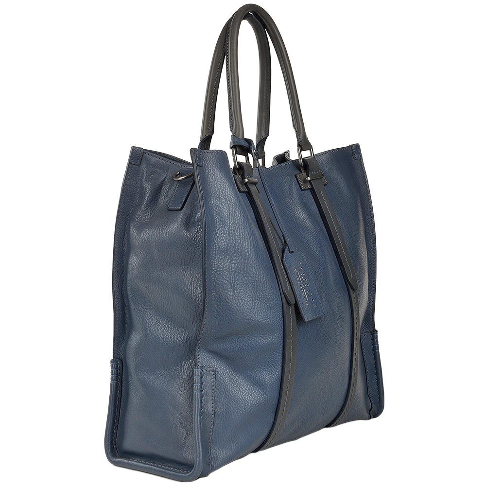 The Bridge Unisex Shopper Work Bag Blue : 00650141P 2K - Image 2