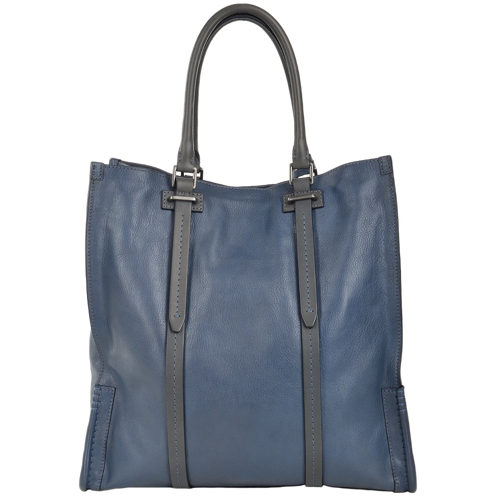 The Bridge Unisex Shopper Work Bag Blue : 00650141P 2K - Image 3