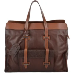 The Bridge Unisex Travel And Shopper Bag Brown : 0650641P