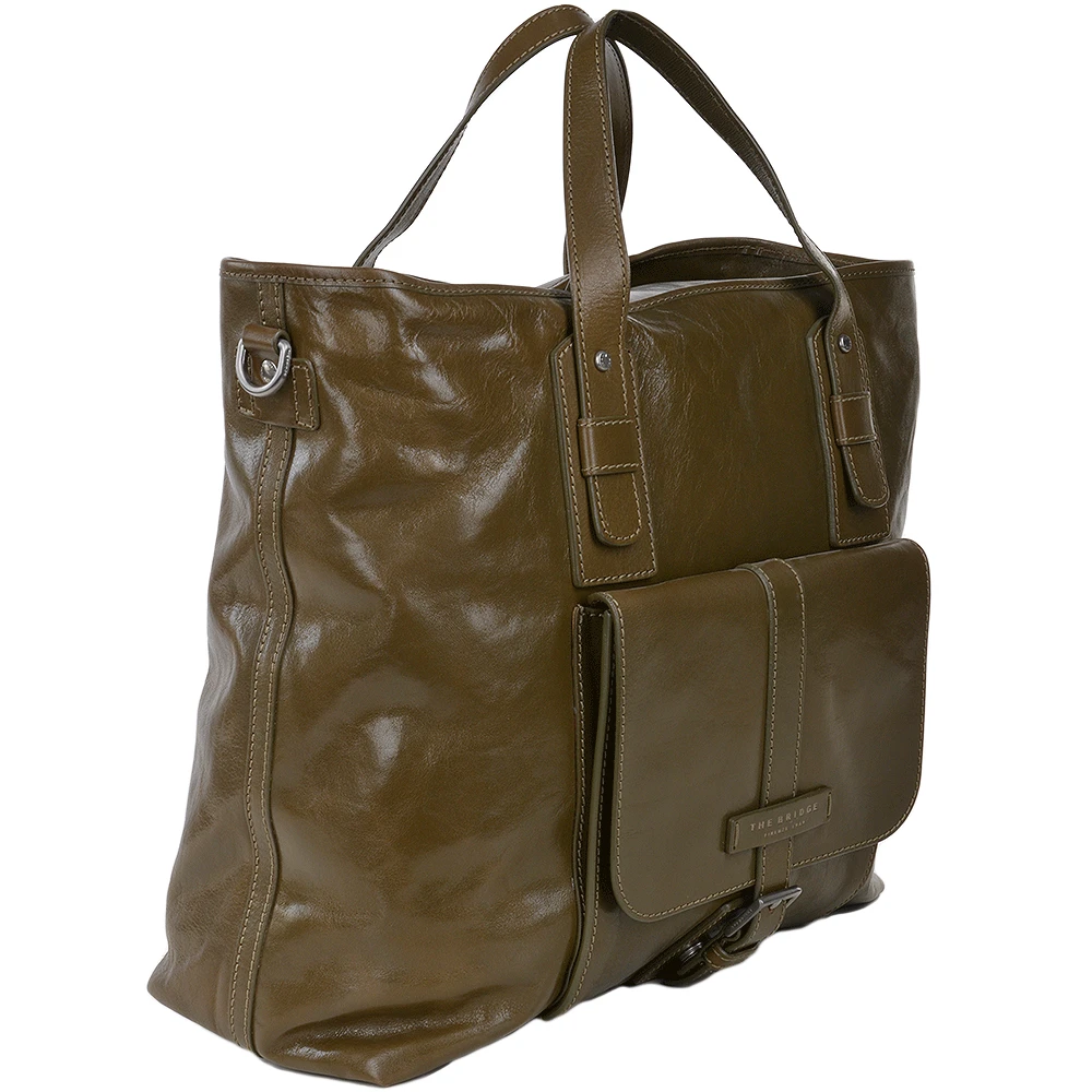 The Bridge Unisex Travel And Shopper Bag Moss Green/ruthenium - 61255 01 4B NH - Image 2