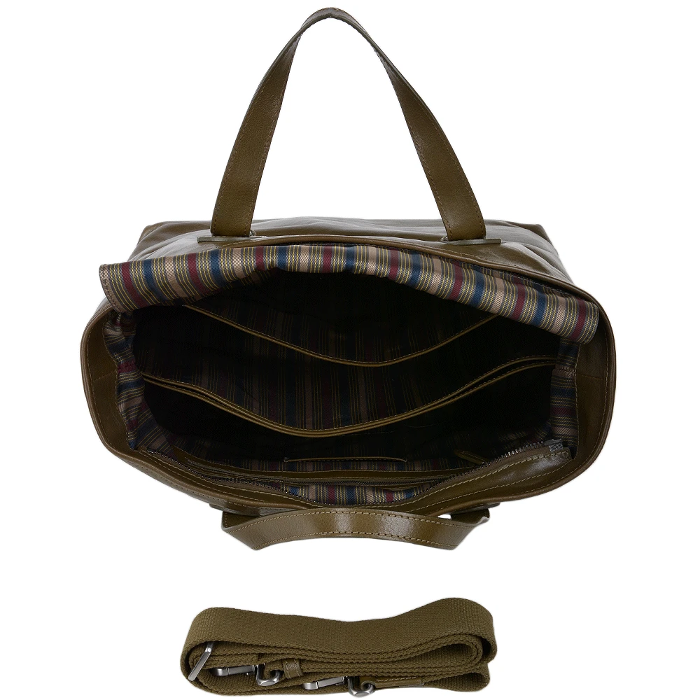 The Bridge Unisex Travel And Shopper Bag Moss Green/ruthenium - 61255 01 4B NH - Image 4