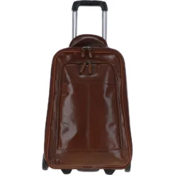Vegetable Tanned Leather Luggage Cabin Trolley Chestnut : 89150