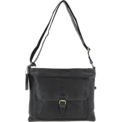 Vintage Medium Leather Shoulder Bag Grey: G23