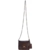 Vintage Mini Leather Cross Body Shoulder Bag With Chain Strap Brandy – G27