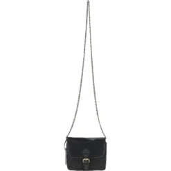 Vintage Mini Leather Cross Body Shoulder Bag With Chain Strap Grey: G27