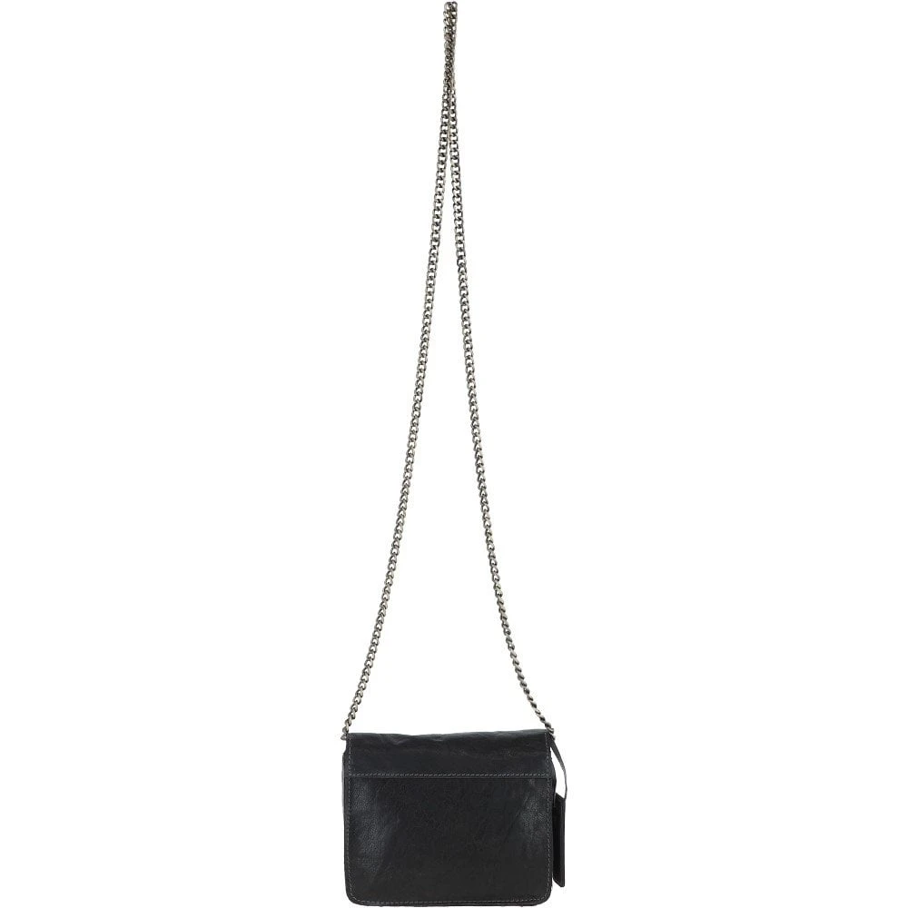 Vintage Mini Leather Cross Body Shoulder Bag With Chain Strap Grey: G27 - Image 3