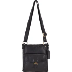 Vintage Small Leather Shoulder Bag Black – G20