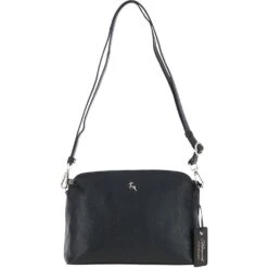 Women's Leather Shoulder Handbag Black: 63787