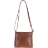 Zip Top Leather Crossbody Bag Honey: T-89